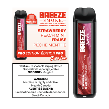 Breeze Pro Zero Nic Breeze Pro Zero Nic - Strawberry Peach Mint