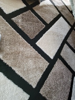 5D Shaggy Rug 6419 Beige 8x11