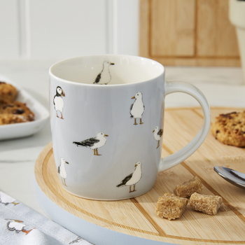 COASTAL BIRDS BARREL MUG