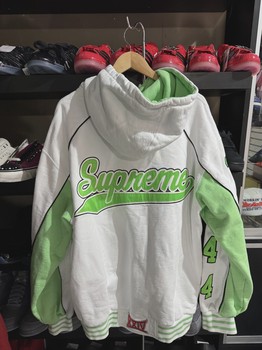 Supreme Playoffs Zip Up Hooded Sweatshirt White • Pre-Owned [6088] - view 2