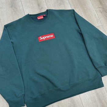 Supreme Box Logo Crewneck (FW22) Dark Pine • Pre-Owned [3596] - view 2