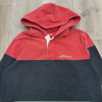 FW15 Supreme Blocked Striped Hooded Rugby • Pre-Owned [6878] - view 3