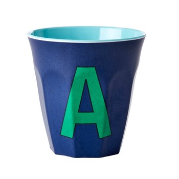 RICE ALPHABET CUPS -  BLUES