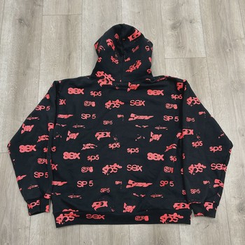 FW24 Sp5der Sex AOP Hoodie Black • Pre-Owned [3998] - view 3