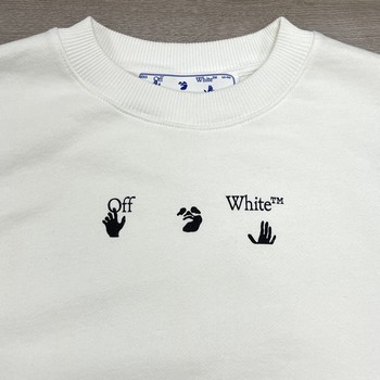 Off-White Bolt Arrow Slim Crewneck 'White/Green' - New - view 3