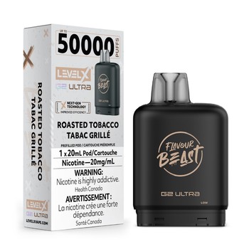 Level X Flavour Beast G2 Ultra 50K Pods Level X Flavour Beast G2 Ultra 50k - Roasted Tobacco