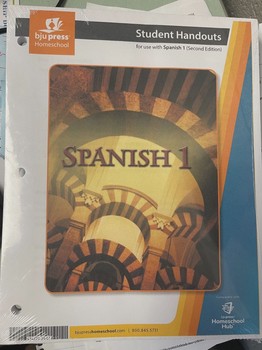 Spanish 1 Student Handouts by BJU Press 2nd Edition
