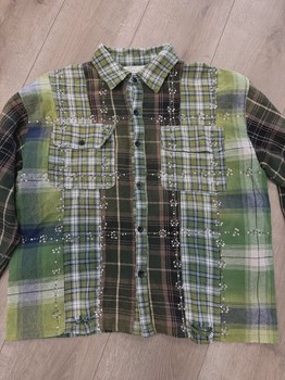 Vale Forever "Frankenstein" Valley Dreams Rhinestone Flannel • Pre-Owned [3687] - view 3