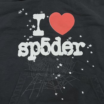 Sp5der I Heart SP5 Souvenir Hoodie Black • Pre-Owned [7894] - view 3