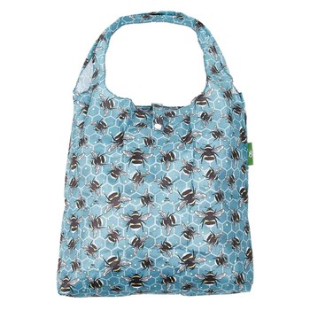 BLUE BUMBLE BEE SHOPPER BAG
