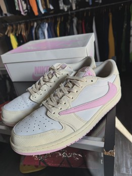 Air Jordan 1 Retro Low Original SP Travis Scott Shy Pink • Pre-Owned [6830] - view 2