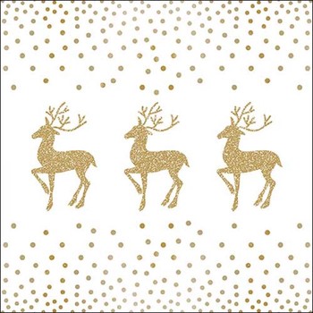 DEER AND DOTS GOLD NAPKINS