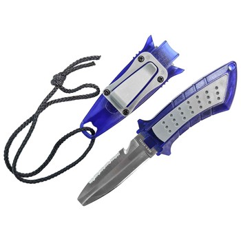 Pro-Dive Mini Blunt Tip Knife 304 Stainless Steel 7cm Blade Blue