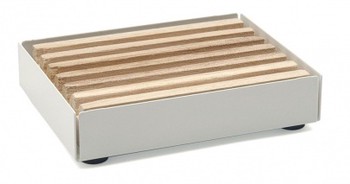 COOKUT METAL AND WOOD SOAP DISH