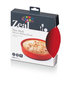 NON STICK SILICONE SANDWICH TIN 20CM/ 8" - RED