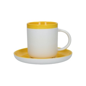 BARCELONA MUSTARD ESPRESSO CUP AND SAUCER