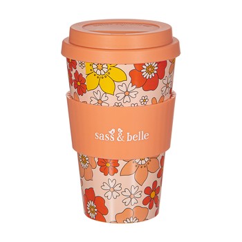 FLORAL PRINT TRAVEL COFFEE CUP