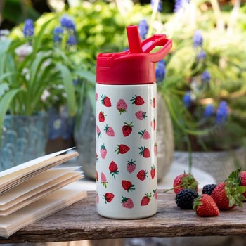 'LITTLE STRAWBERRY' METAL DRINKS BOTTLE