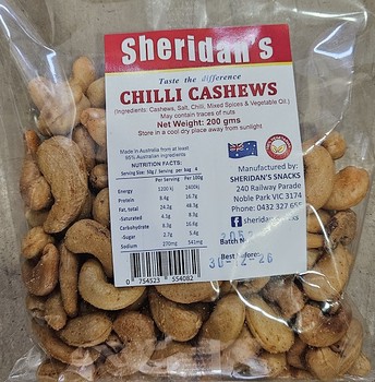 Sheridan Chilli Cashew  200gm