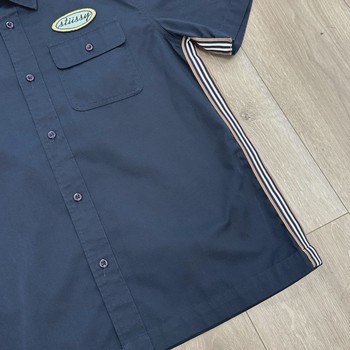 Stüssy Side Taped Garage Shirt in Navy • Pre-Owned [9743] - view 6
