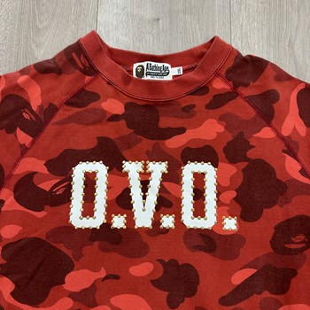 FW20 BAPE x OVO Color Camo Crewneck Red - Pre Owned - view 2