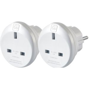 Go Travel - UK-EU Adaptor (Twin Set) - 525.101