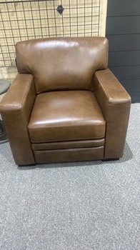 Astoria Top Grain Leather Brown Chair by Abbyson