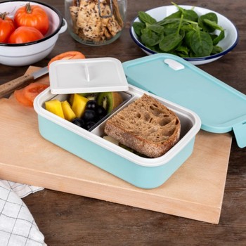 DOUBLE WALLED LUNCH BOX -PALE BLUE