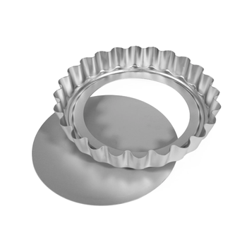 SILVERWOOD LOOSE BASE DEEP FLUTED FLAN TIN - 9" / 23CM