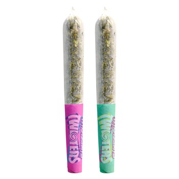 Twisters Bubba Bomb + Rainbow Booty Infused (Pre-Roll) / 1g / Infused Pre-Rolls (2) / Hybrid