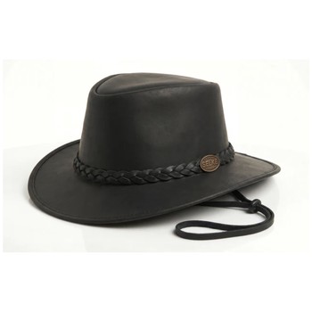 Selke Stressed Leather Hat 108 Fullgrain Black