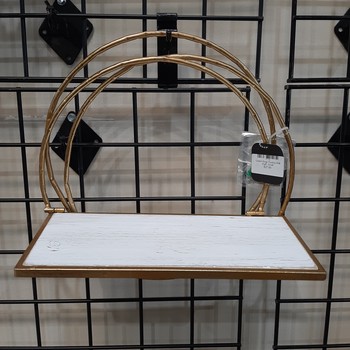 Golden Rings Floating Wall Shelf / Small