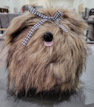 Furry Dog Doorstop