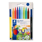 Staedtler - Noris Fibre-Tip Pen Cardpack of 10 Assorted Colours - 326 C10