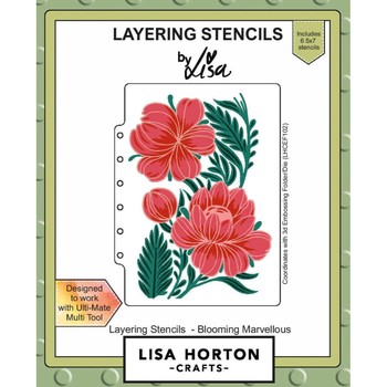 Lisa Horton 5x7 3D Embossing Folder & Die - Blooming Marvellous