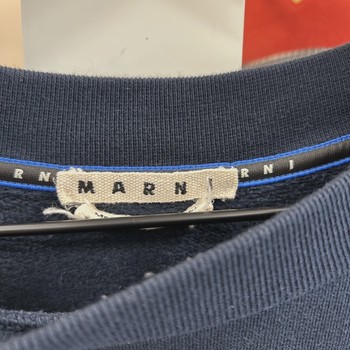 Marni Logo Organic Crewneck Sweatshirt Navy • Pre-Owned [7499] - view 5