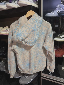 Sp5der Hoodie Grey Blue Web size S • Pre-Owned [2629] - view 2