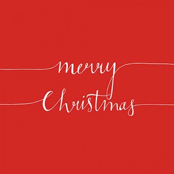 CHRISTMAS NOTE RED PAPER  NAPKINS
