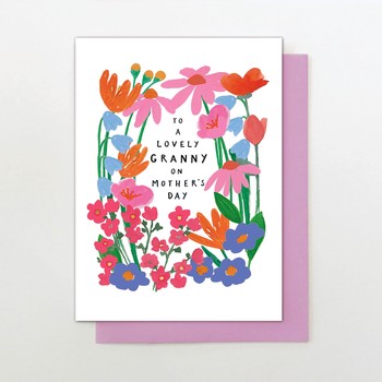 Stop The Clock -card - lovely granny floral- MF22