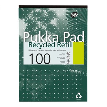 Pukka Recycled Refill Pad 100 page A4