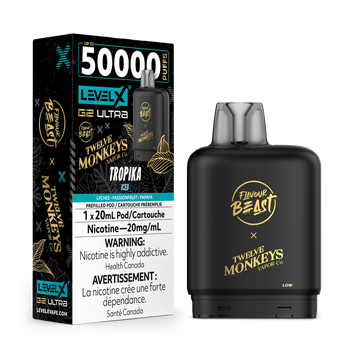 Level X Flavour Beast Twelve Monkeys G2 Ultra 50K Pod - Tropika Ice