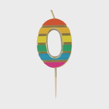 Talking Tables - Rainbow Gold Number Candles