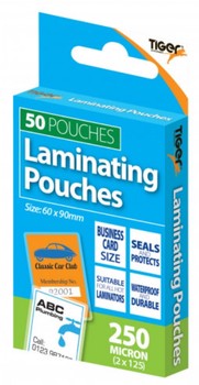Tiger - Laminating Pouches C/C x 50 302254 (D)