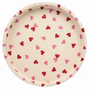 EMMA BRIDGEWATER PINK HEARTS METAL TRAY