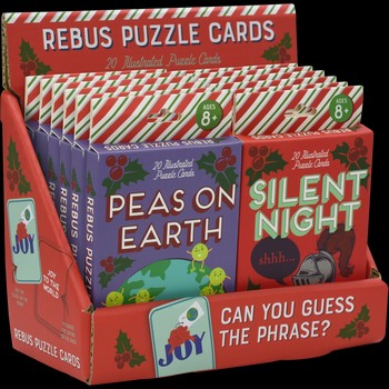 Christmas Rebus Puzzle Card Games Assorted (D)
