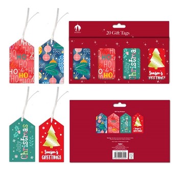 Festive Wonderland 16 Luggage Style Gift Tags (D)