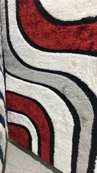 5D shaggy rug 6417  5x8 red
