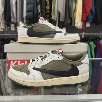 Air Jordan 1 Retro Low Original SP Travis Scott Medium Olive • Pre-Owned [1275] - view 2