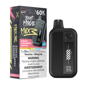 Flavour Beast Mode Max 3 60K - STR8 UP Strawberry Banana Iced