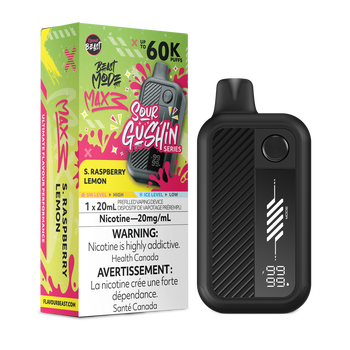 Flavour Beast Sour Gushin' Beast Mode Max 3 60K - S. Raspberry Lemon